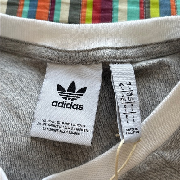Adidas Light Gray Short Sleeve Tee size large pictured new tags have a few sizes - Picture 7 of 10